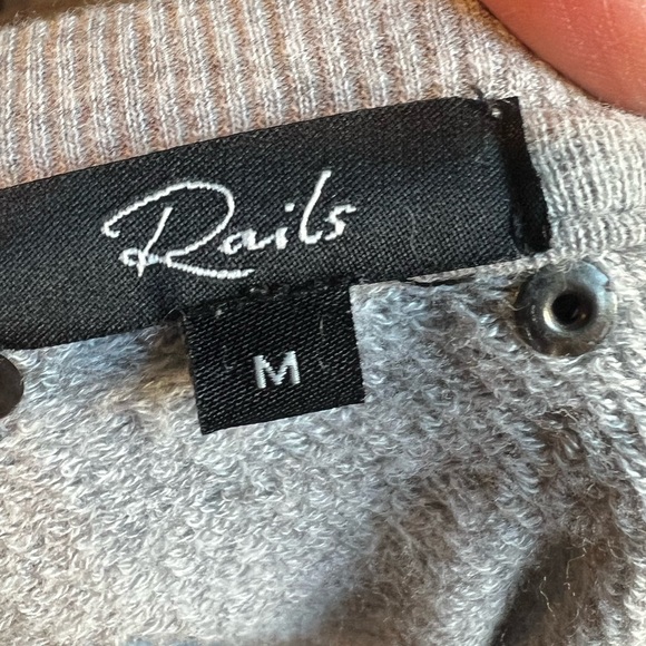 Rails “Wilson” studded Heather gray sweatshirt medium - Picture 10 of 16